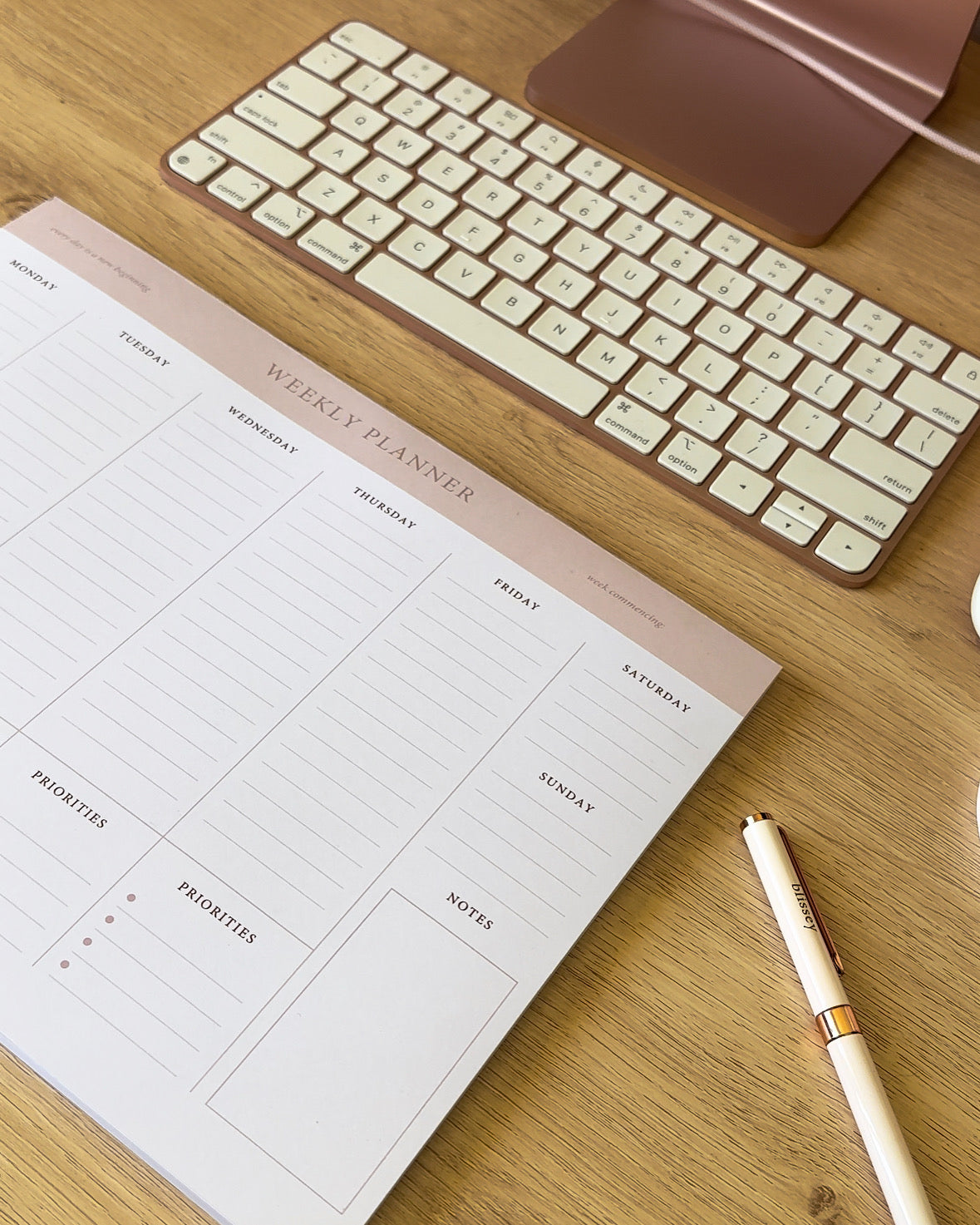 A4 Weekly Planner